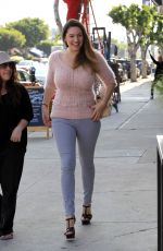 KELLY BROOK Leaves Sugarfish Restaurant in Los Angeles