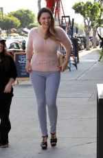 KELLY BROOK Leaves Sugarfish Restaurant in Los Angeles