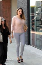 KELLY BROOK Leaves Sugarfish Restaurant in Los Angeles