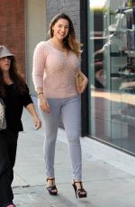 KELLY BROOK Leaves Sugarfish Restaurant in Los Angeles