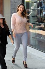 KELLY BROOK Leaves Sugarfish Restaurant in Los Angeles