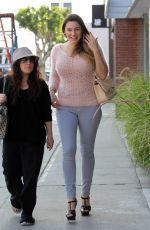 KELLY BROOK Leaves Sugarfish Restaurant in Los Angeles