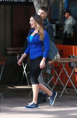 KELLY BROOK on the Set of Commercial for Skechers in Manhattan