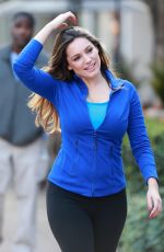 KELLY BROOK on the Set of Commercial for Skechers in Manhattan