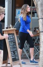 KELLY BROOK on the Set of Commercial for Skechers in Manhattan