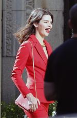 KENDALL JENNER All in Red on the Set of a Photoshoot in Los Angeles