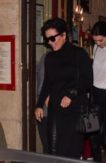 KENDALL JENNER in Leather Pants Out in Paris