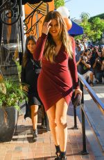 KHLOE KARDASHIAN in Short Dress Out and About in Los Angeles