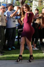 KHLOE KARDASHIAN in Short Dress Out and About in Los Angeles