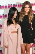 KIM and KHLOE KARDASHIAN at Hairfinity UK Launch Party in London