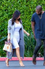 KIM KARDASHIAN and Kanye West Arrives at Jenner cCommunications in Woodland Hills