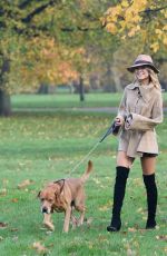 KIMBERLEY GARNE Walks Her Dog Out in Kensington Park