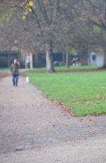 KIMBERLEY GARNE Walks Her Dog Out in Kensington Park
