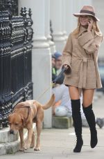 KIMBERLEY GARNE Walks Her Dog Out in Kensington Park