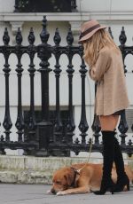 KIMBERLEY GARNE Walks Her Dog Out in Kensington Park
