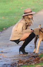 KIMBERLEY GARNE Walks Her Dog Out in Kensington Park
