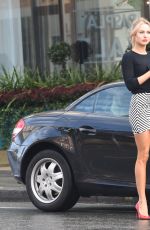 KIMBERLEY GARNER in Short Skirt Out and About in Chelsea