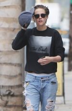 KRISTEN STEWART in Ripped Jeans Out and About in Los Angeles