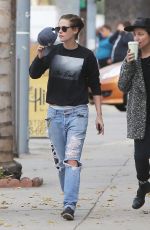KRISTEN STEWART in Ripped Jeans Out and About in Los Angeles