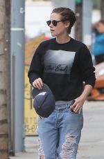 KRISTEN STEWART in Ripped Jeans Out and About in Los Angeles