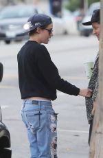 KRISTEN STEWART in Ripped Jeans Out and About in Los Angeles