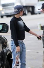 KRISTEN STEWART in Ripped Jeans Out and About in Los Angeles