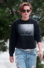 KRISTEN STEWART in Ripped Jeans Out and About in Los Angeles