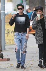 KRISTEN STEWART in Ripped Jeans Out and About in Los Angeles