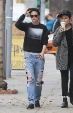 KRISTEN STEWART in Ripped Jeans Out and About in Los Angeles