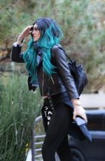 KYLIE JENNER Arrives at Mantilini Restaurant in Woodland Hills