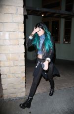 KYLIE JENNER Arrives at Mantilini Restaurant in Woodland Hills
