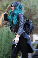 KYLIE JENNER Arrives at Mantilini Restaurant in Woodland Hills