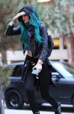 KYLIE JENNER Arrives at Mantilini Restaurant in Woodland Hills