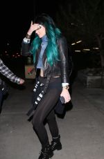 KYLIE JENNER Arrives at Mantilini Restaurant in Woodland Hills