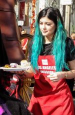 KYLIE JENNER at L.A. Mission and Anne Douglas Center