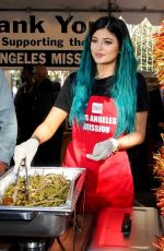 KYLIE JENNER at L.A. Mission and Anne Douglas Center