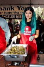 KYLIE JENNER at L.A. Mission and Anne Douglas Center