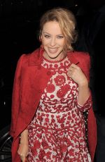 KYLIE MINOGUE at Dolce & Gabbana Christmas Tree Party in London