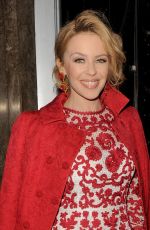 KYLIE MINOGUE at Dolce & Gabbana Christmas Tree Party in London
