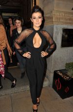 KYM MARSH Leaves the Rosso Restaurant in Manchester