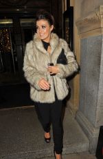 KYM MARSH Leaves the Rosso Restaurant in Manchester