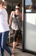 LEA MICHELE at a Nail Salon in Los Angeles 0711