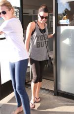 LEA MICHELE at a Nail Salon in Los Angeles 0711
