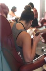 LEA MICHELE at a Nail Salon in Los Angeles 0711