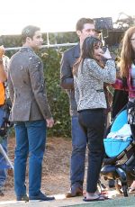 LEA MICHELE on the Glee Set in Los Angeles 1911