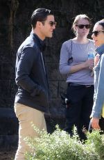 LEA MICHELE on the Glee Set in Los Angeles 1911