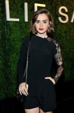 LILY COLLINS at Elie Saab Party in Los Angeles