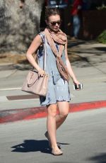 LILY COLLINS Leaves a Bar in Los Angeles 0411