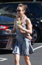 LILY COLLINS Leaves a Bar in Los Angeles 0411