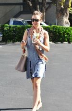LILY COLLINS Leaves a Bar in Los Angeles 0411